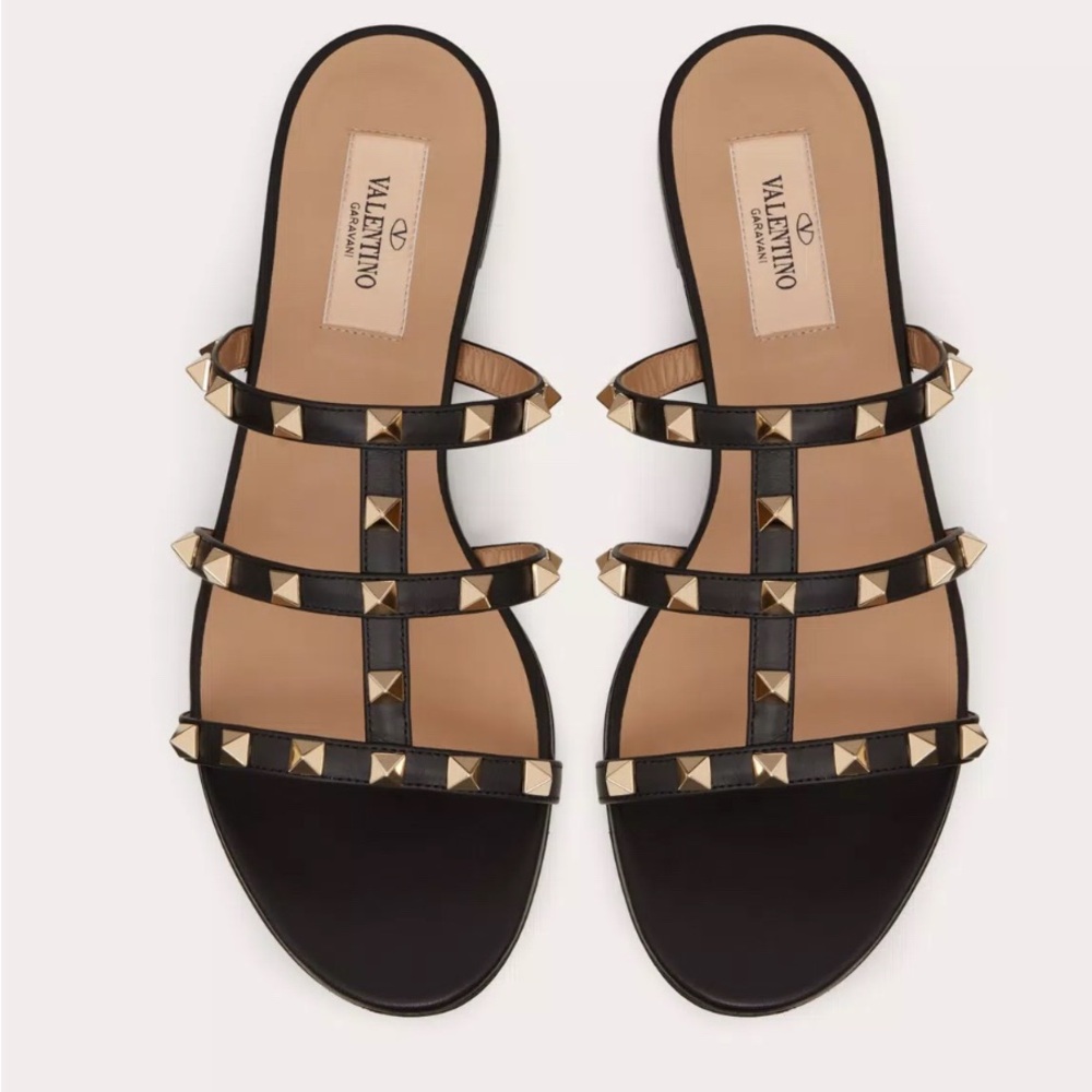 Valentino Black Studded Women's Sandals